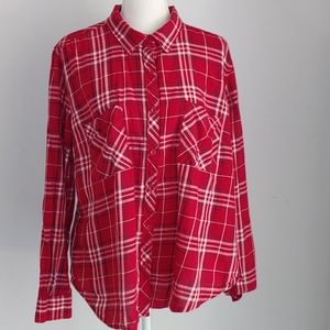 Women long sleeve flannel shirt
